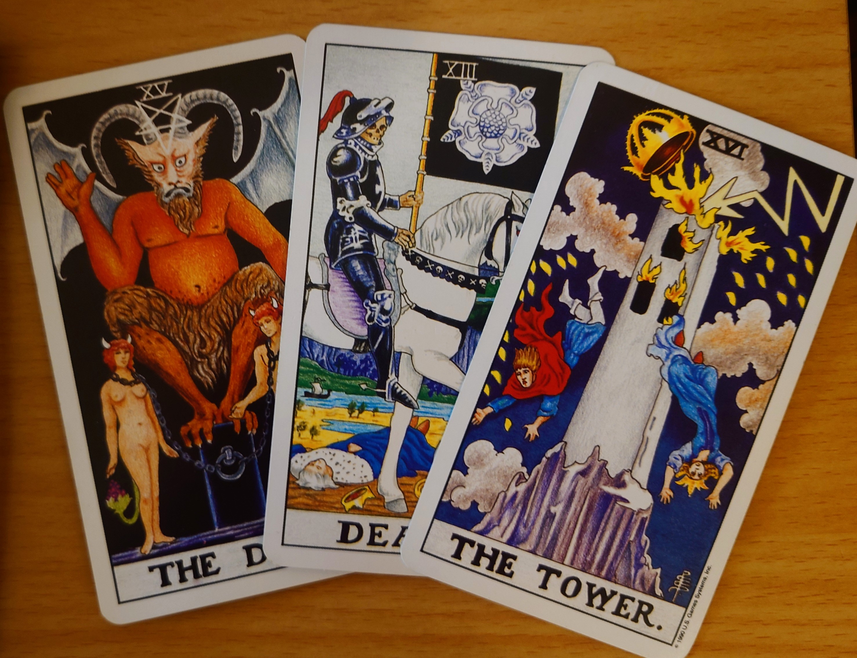 Death, Tower & Devil Tarot Cards - Giles Link Tarot
